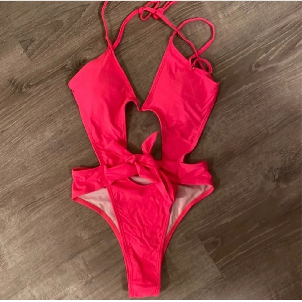 Backless High Cut Thong  Monokini Sz m